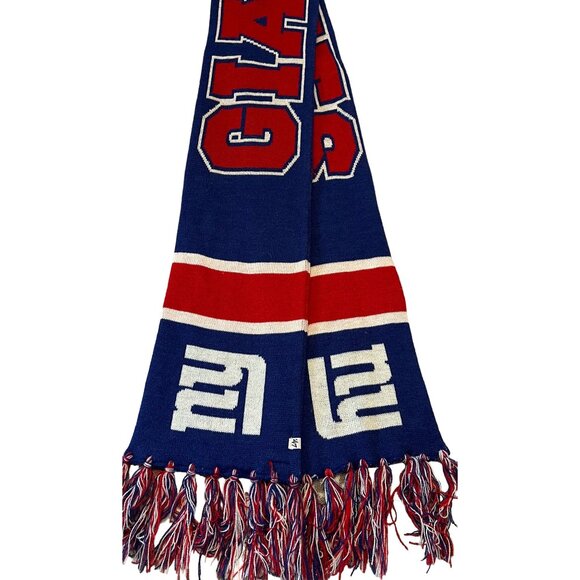 NFL New York Giants Officially Licensed Scarf Fringe 62" by 47' Brand - Picture 2 of 8
